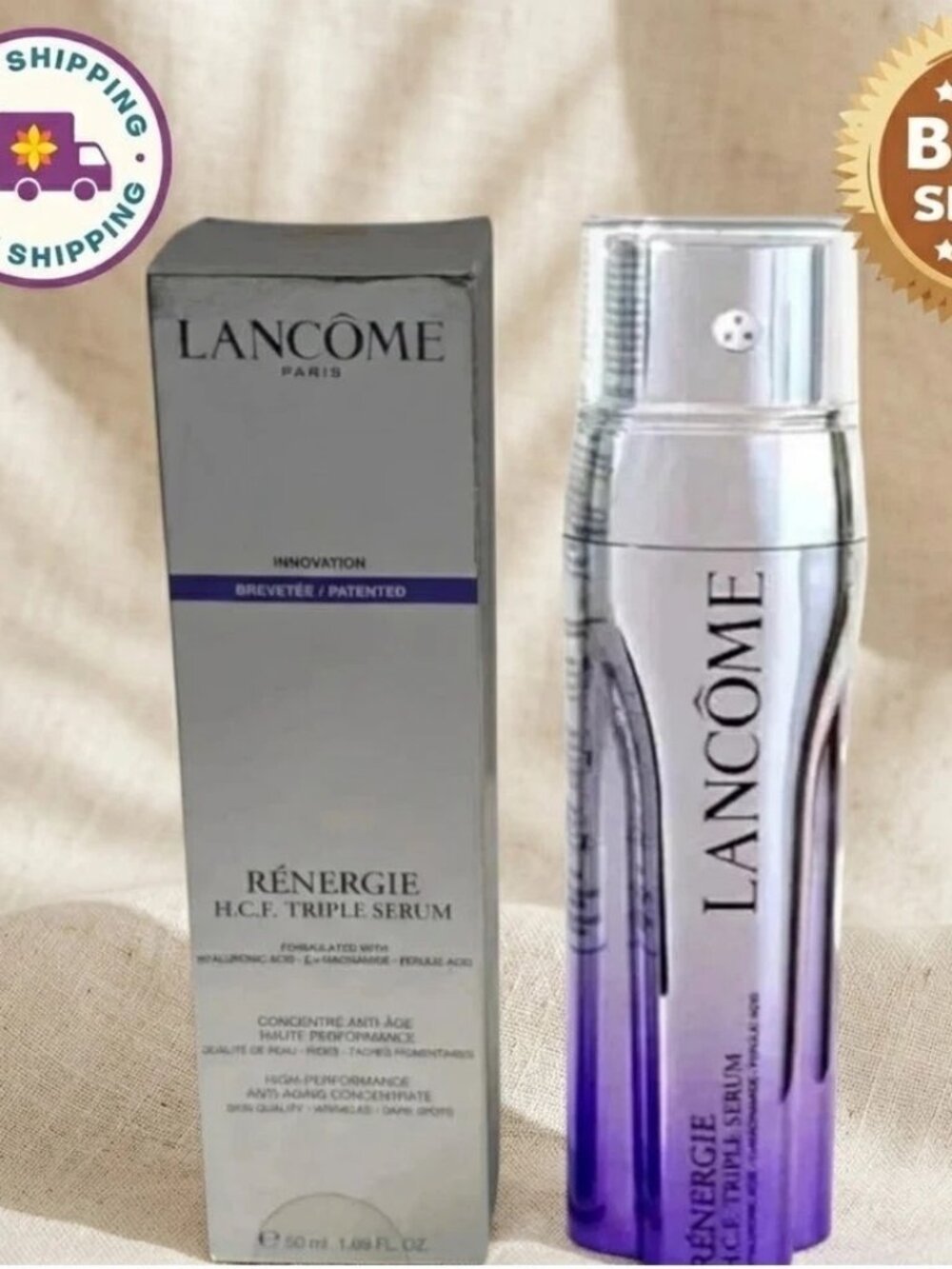 Lancome Renergie HCF Triple Serum 1.69oz 50ml Anti Aging Brightening - Picture 2 of 3